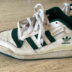 Adidas Forum Low Size 10 White and Green Sneakers